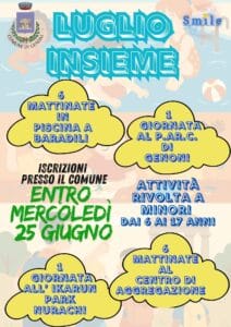 Luglio insieme 2025 – Servizio animazione estiva 2025